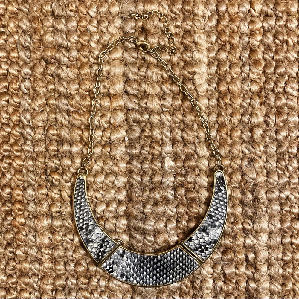 Jessica Simpson Snake Print Necklace